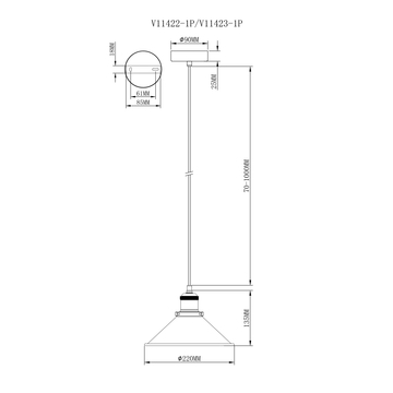Светильник подвесной Moderli V11423-1P Night