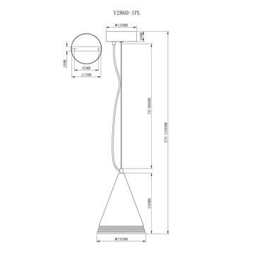 Подвесной светильник Moderli V2860-1PL Libre