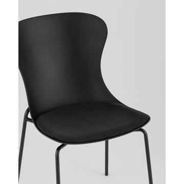 Стул Shaya с подушкой пластик черный