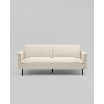 Диван прямой Кассель велюр рельефный молочный