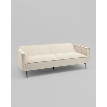 Диван прямой Кассель велюр рельефный молочный