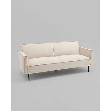 Диван прямой Кассель велюр рельефный молочный