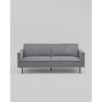 Диван прямой Кассель велюр рельефный светло-серый