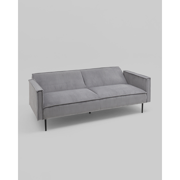 Диван прямой Кассель велюр рельефный светло-серый