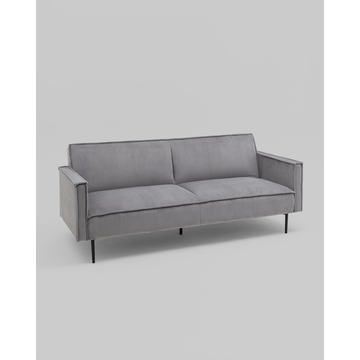 Диван прямой Кассель велюр рельефный светло-серый