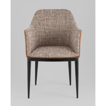 Стул обеденный Itan NC коричневый с коричневой экокожей