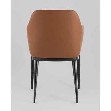 Стул обеденный Itan NC коричневый с коричневой экокожей