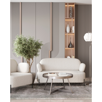 Диван Кэнди ткань букле белый