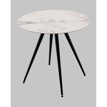 Стол Ники круглый столешница керамика Ice Jade 800