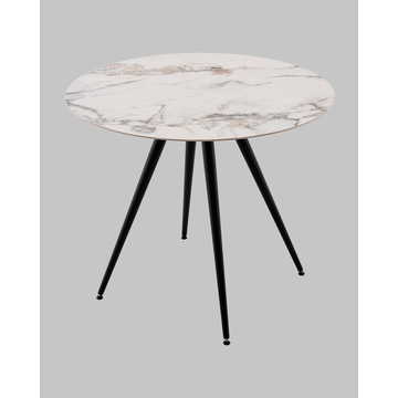 Стол Ники круглый столешница керамика Ice Jade 900