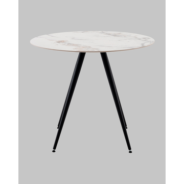 Стол Ники круглый столешница керамика Ice Jade 900