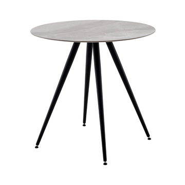 Стол Ники круглый столешница керамика Italian light grey 800