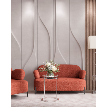 Диван Кэнди ткань букле коралловый