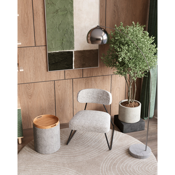 Кресло лаунж Kate букле серый