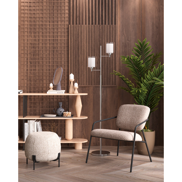 Кресло лаунж Rooney серый