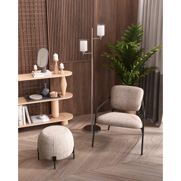 Кресло лаунж Rooney серый