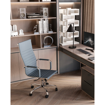 Кресло руководителя TopChairs City серый