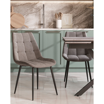 Стул Флекс New велюр светло-серый