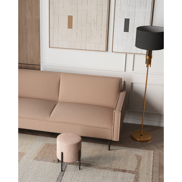 Пуф Кейси велюр рельефный бежевый