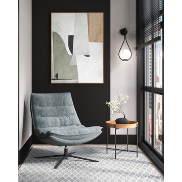 Кресло лаунж Lazy серый