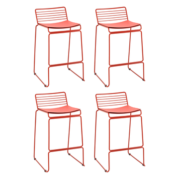 Стул полубарный Danny бордовый с подушкой 4 шт.