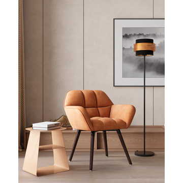 Кресло Брайан бежевый на деревянных ножках