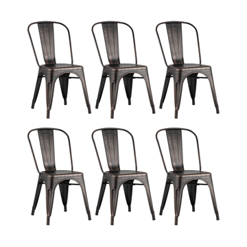 Стул TOLIX черный/патина золото 6 шт.