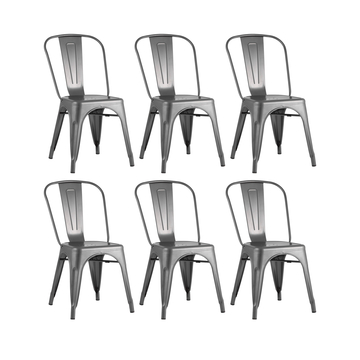 Стул TOLIX серебристый матовый 6 шт.