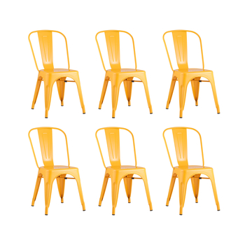Стул TOLIX желтый глянцевый 6 шт.