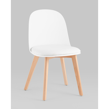 Стул Fog с подушкой белый деревянные ножки 4 шт.