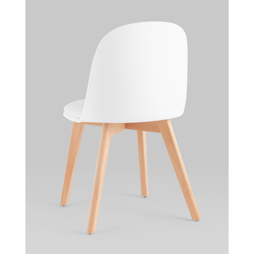 Стул Fog с подушкой белый деревянные ножки 4 шт.