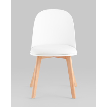 Стул Fog с подушкой белый деревянные ножки 4 шт.