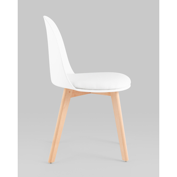 Стул Fog с подушкой белый деревянные ножки 4 шт.