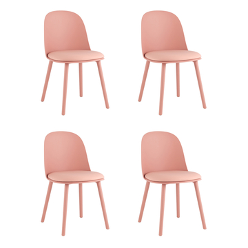 Стул Fog с подушкой пластик пыльно-розовый 4 шт.