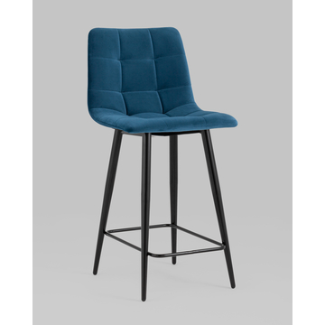 Стул полубарный Джанго велюр синий 4 шт.