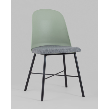 Стул Shell с мягким сиденьем серо-зеленый 2 шт.