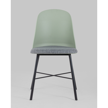 Стул Shell с мягким сиденьем серо-зеленый 2 шт.