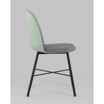 Стул Shell с мягким сиденьем серо-зеленый 2 шт.