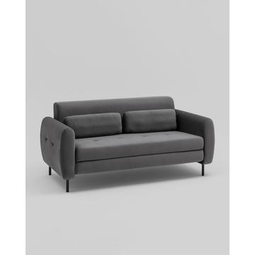 Диван-кровать прямой Барнаби велюр серый