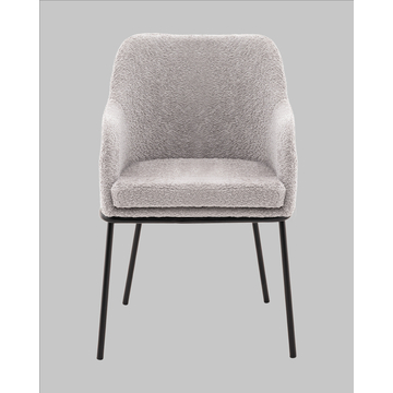 Стул с подлокотниками Кози new ткань букле серый