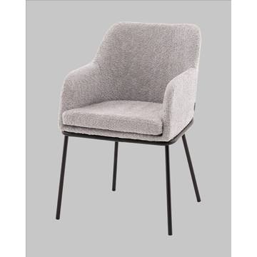 Стул с подлокотниками Кози new ткань букле серый