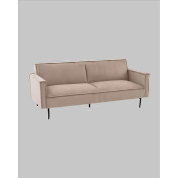 Диван прямой Кассель велюр рельефный бежевый