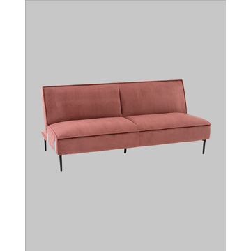 Диван прямой Кассель велюр рельефный коралловый