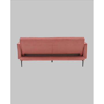 Диван прямой Кассель велюр рельефный коралловый