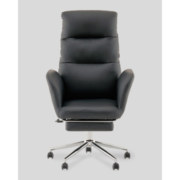 Кресло руководителя TopChairs Solid с оттоманкой черный