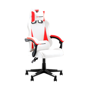 Кресло спортивное TopChairs Phantom бело-красный