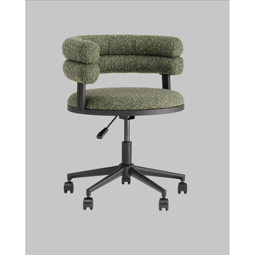 Стул офисный Ponty зелёный чёрные ножки