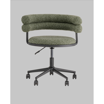 Стул офисный Ponty зелёный чёрные ножки