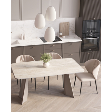 Стол обеденный Eliora 160-240*90 серая керамика