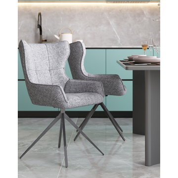 Стул Carlene вращающийся серый